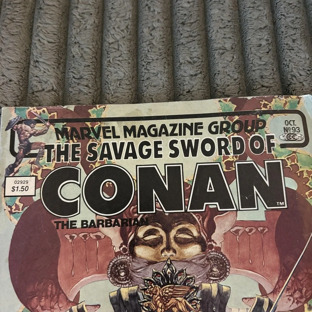 Savage Sword Of Conan Marvel Comics Lot 2 #93 #95 1983 Bronze Age Magazine B&W